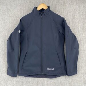 Marmot Jacket Adult Medium Black Soft Shell Full Zip Fleece‎ Lined Outdoor Mens